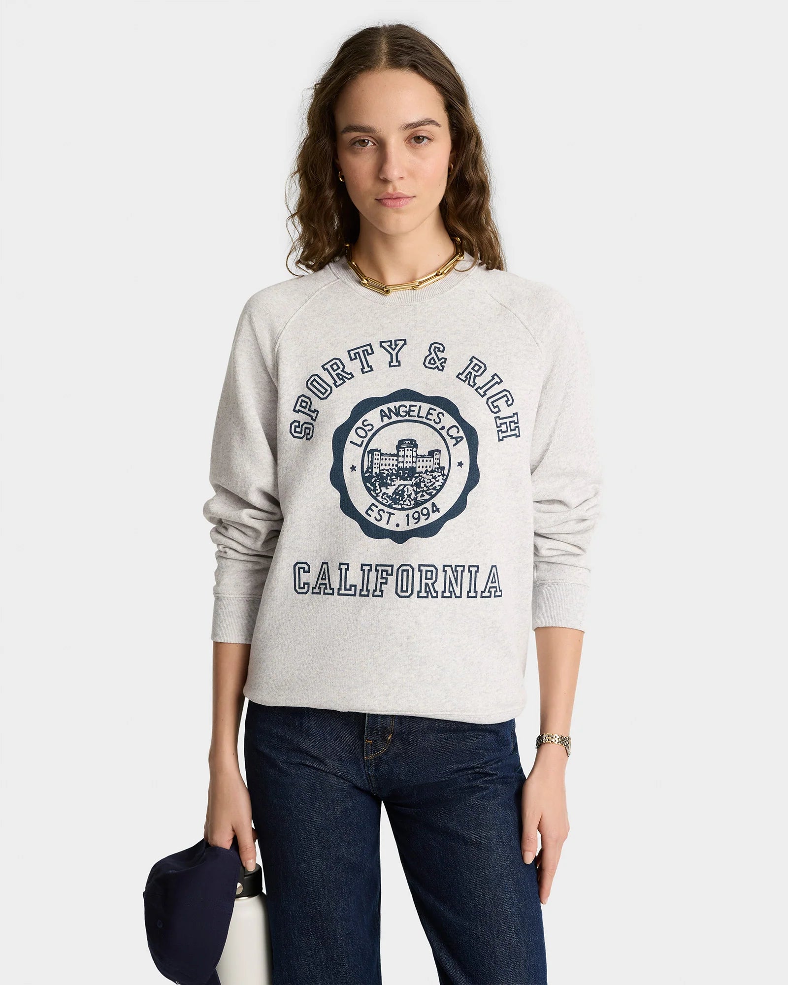 Sporty & Rich California Emblem Soft Crewneck