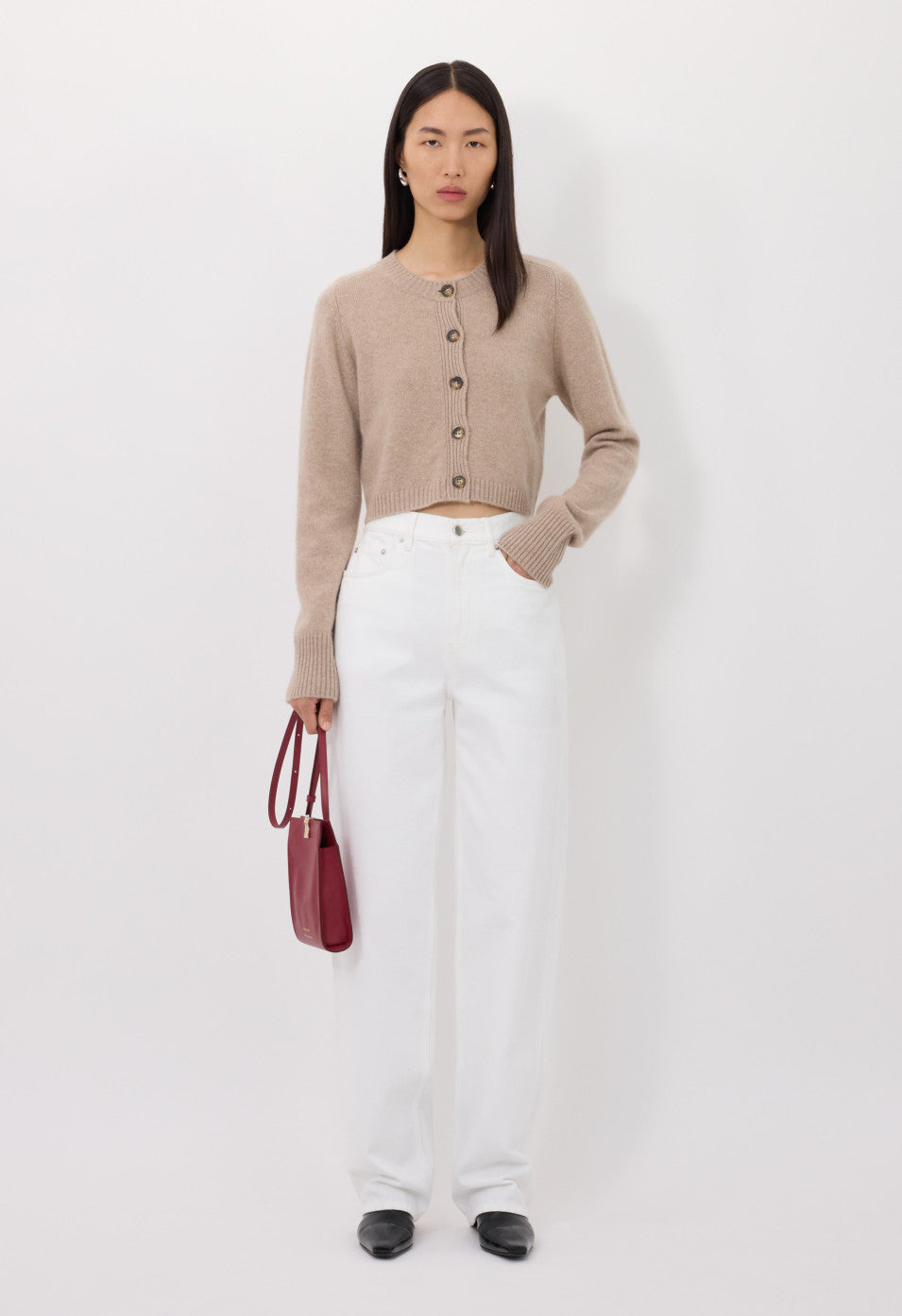 Loulou de Saison Zephir Cashmere Cropped Cardigan