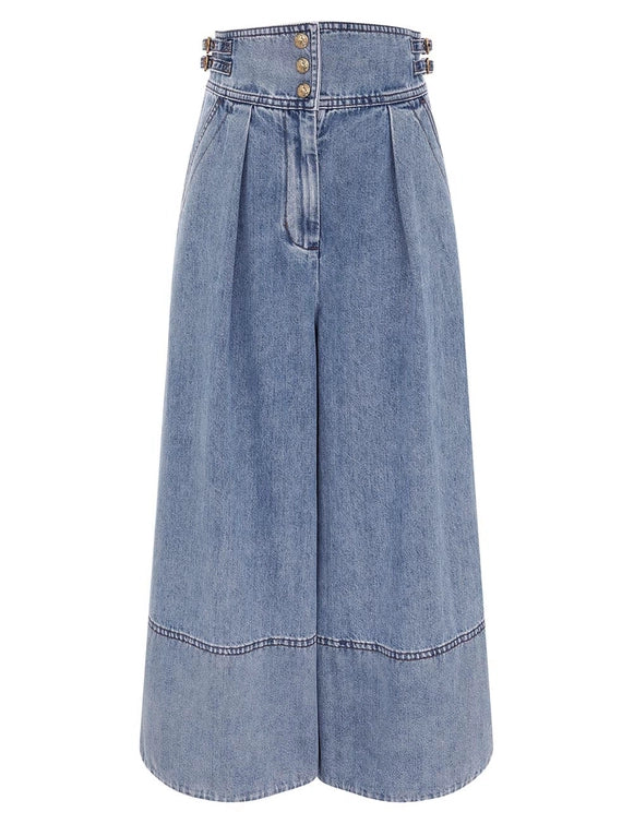 Zimmermann Denim Culotte Pant