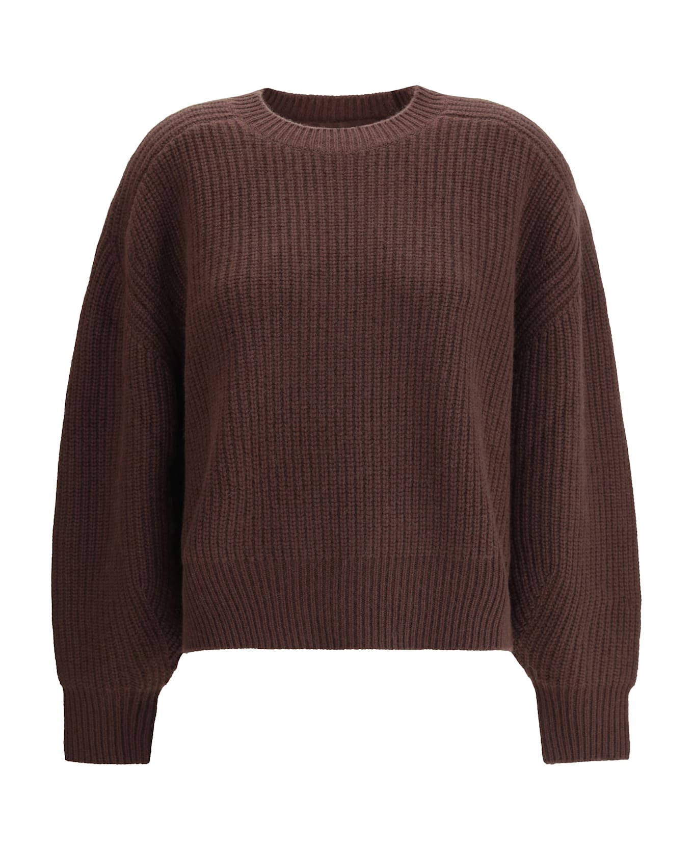 Suéter de cachemira acanalado con mangas abullonadas Loulou de Saison Nauru