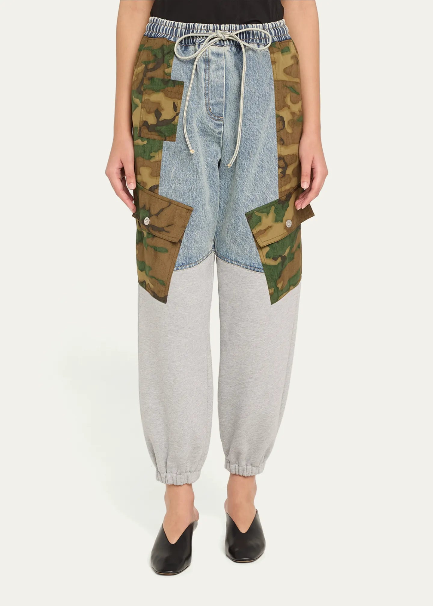 3.1 Phillip Lim Patchwork Camo Ripstop Jogger
