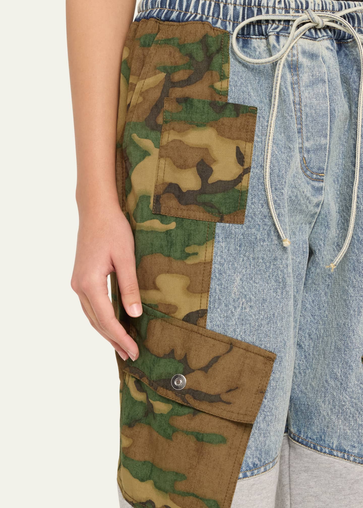 3.1 Phillip Lim Patchwork Camo Ripstop Jogger