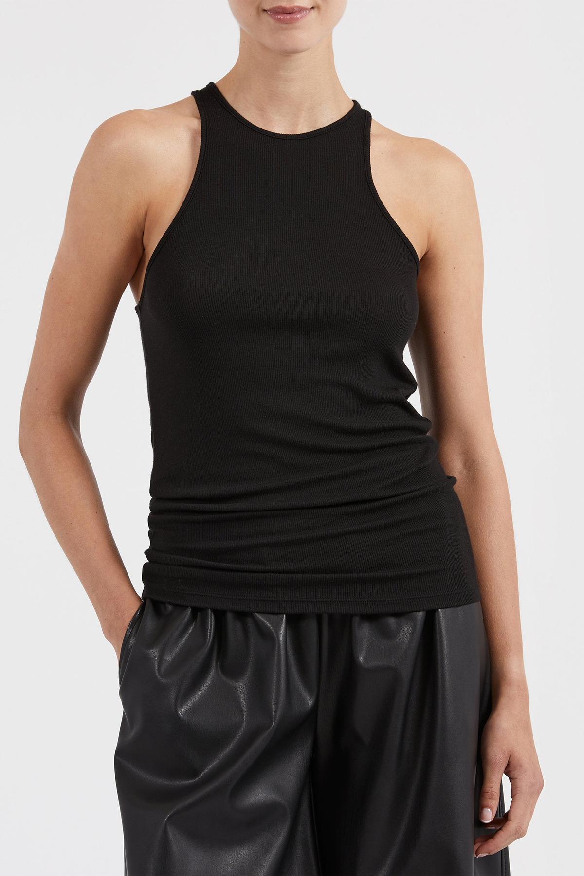 ATM Modal Rib Reverse Racer Tank