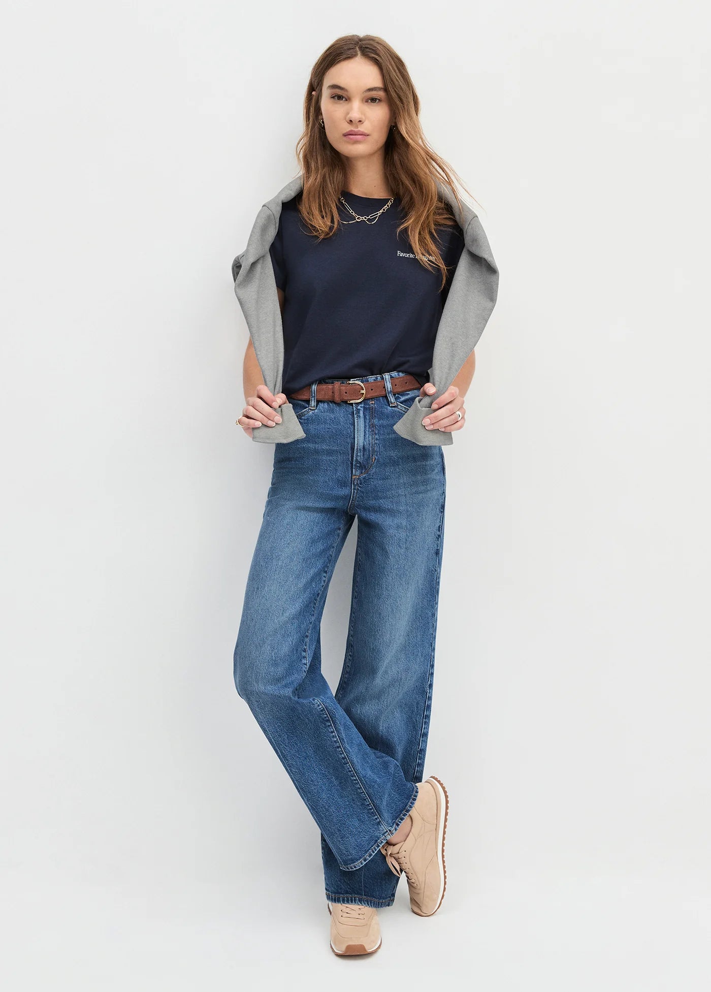 Favorite Daughter Cropped Logo Tee