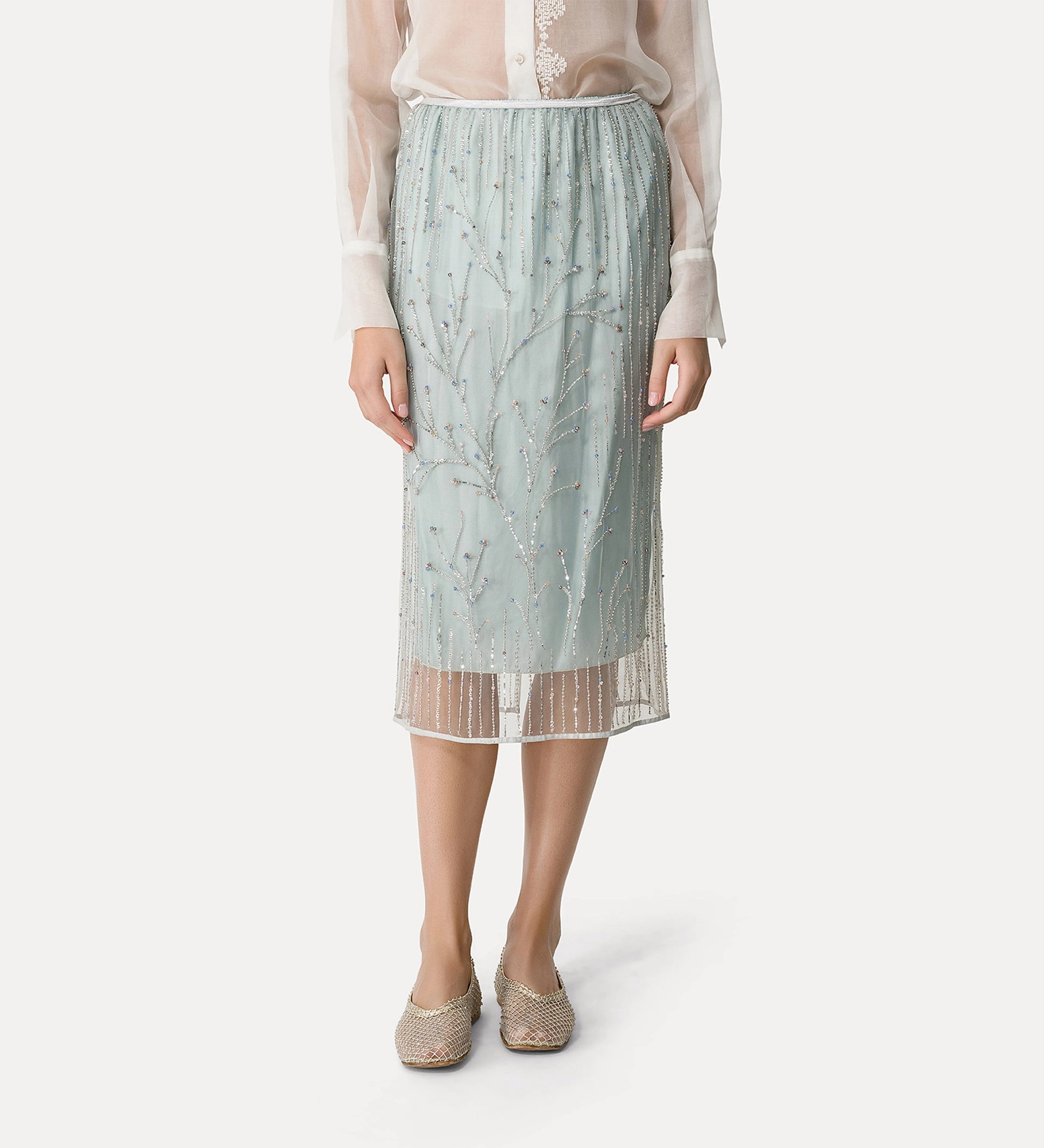 Forte Forte Firefly Embroidery Tulle Skirt With Slip