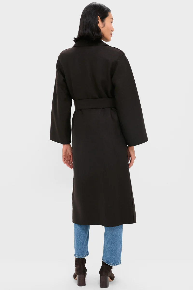 Harris Wharf Belted Clutch Coat Pressed Wool