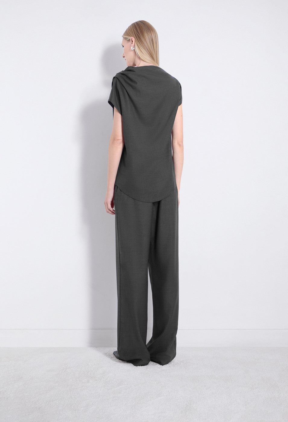 Loulou de Saison Lyra Draped Sleeveless Blouse
