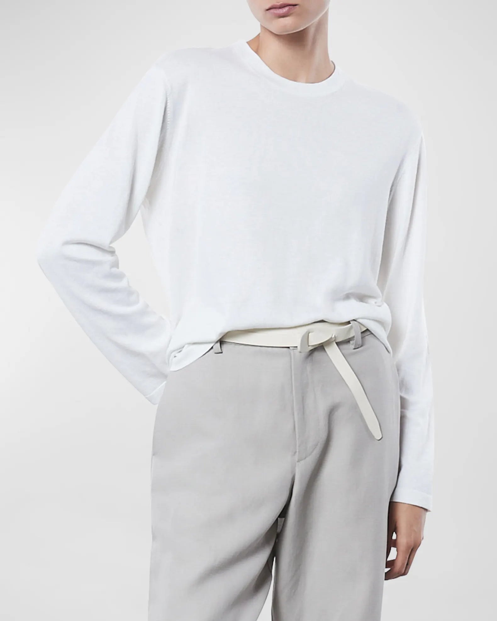 Enza Costa Silk Knit Easy Long Sleeve Tee