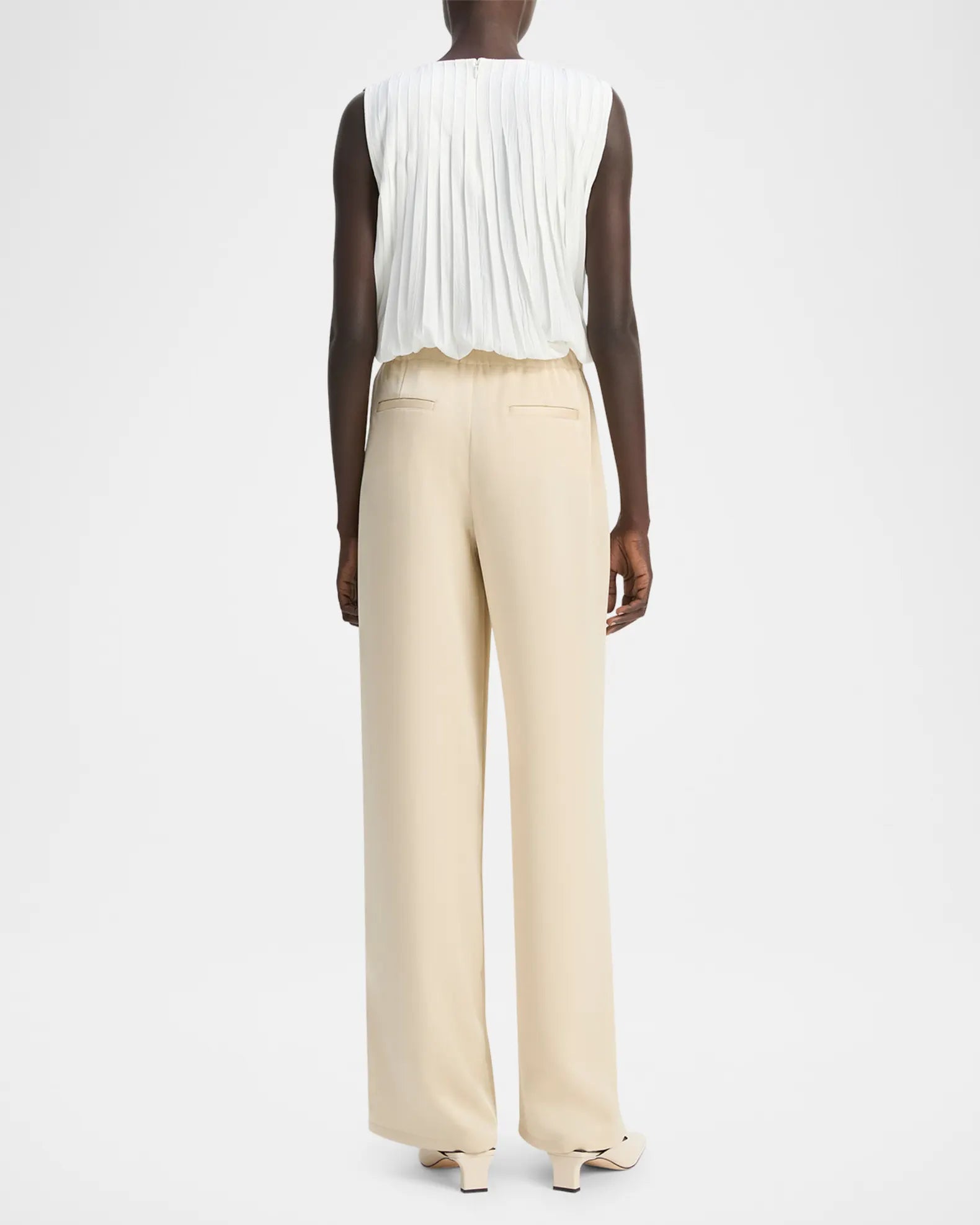 Vince Mid Rise Side Strap Pull-On Pant