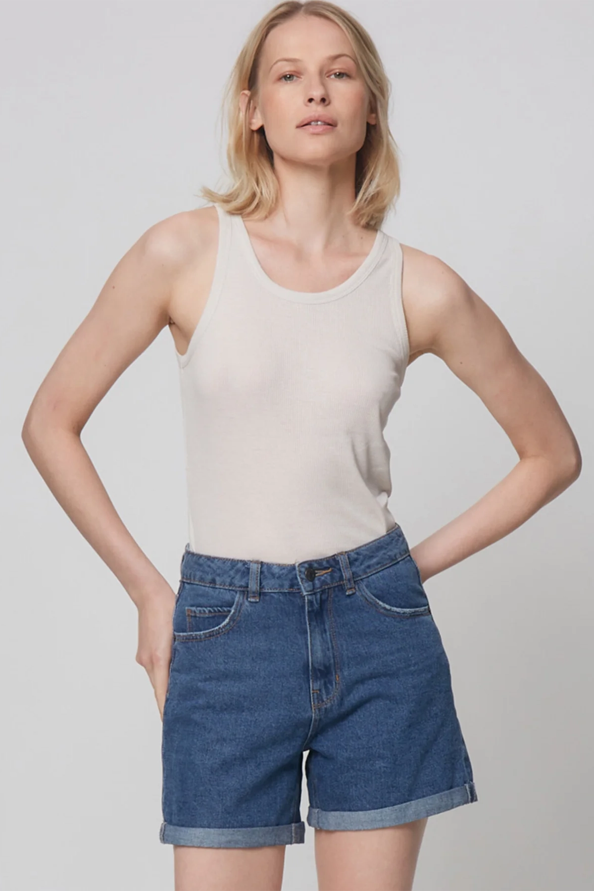 Majestic Filatures Lyocell Cotton Rib Scoopneck Tank