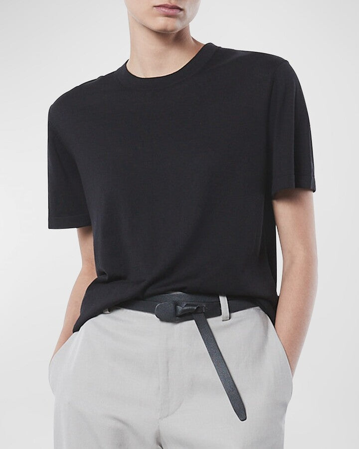 Enza Costa Silk Knit Easy Short Sleeve Tee