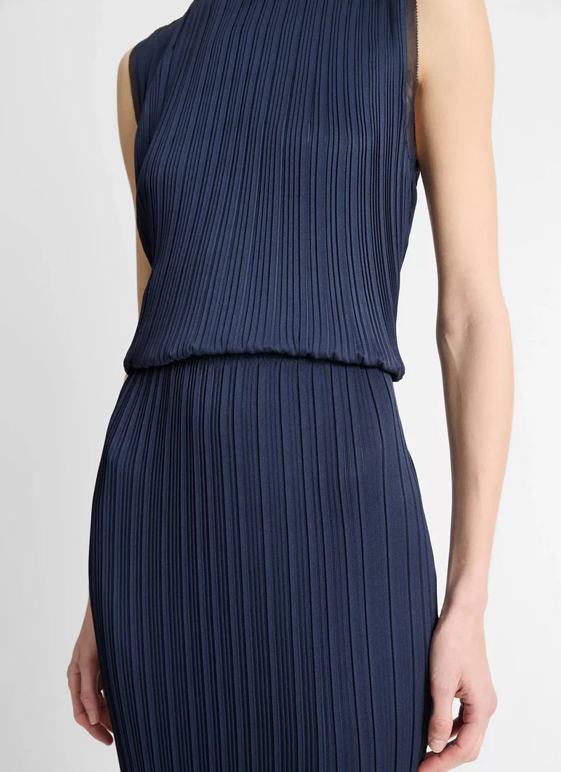 Vince Pleated Straight Pull On Skirt