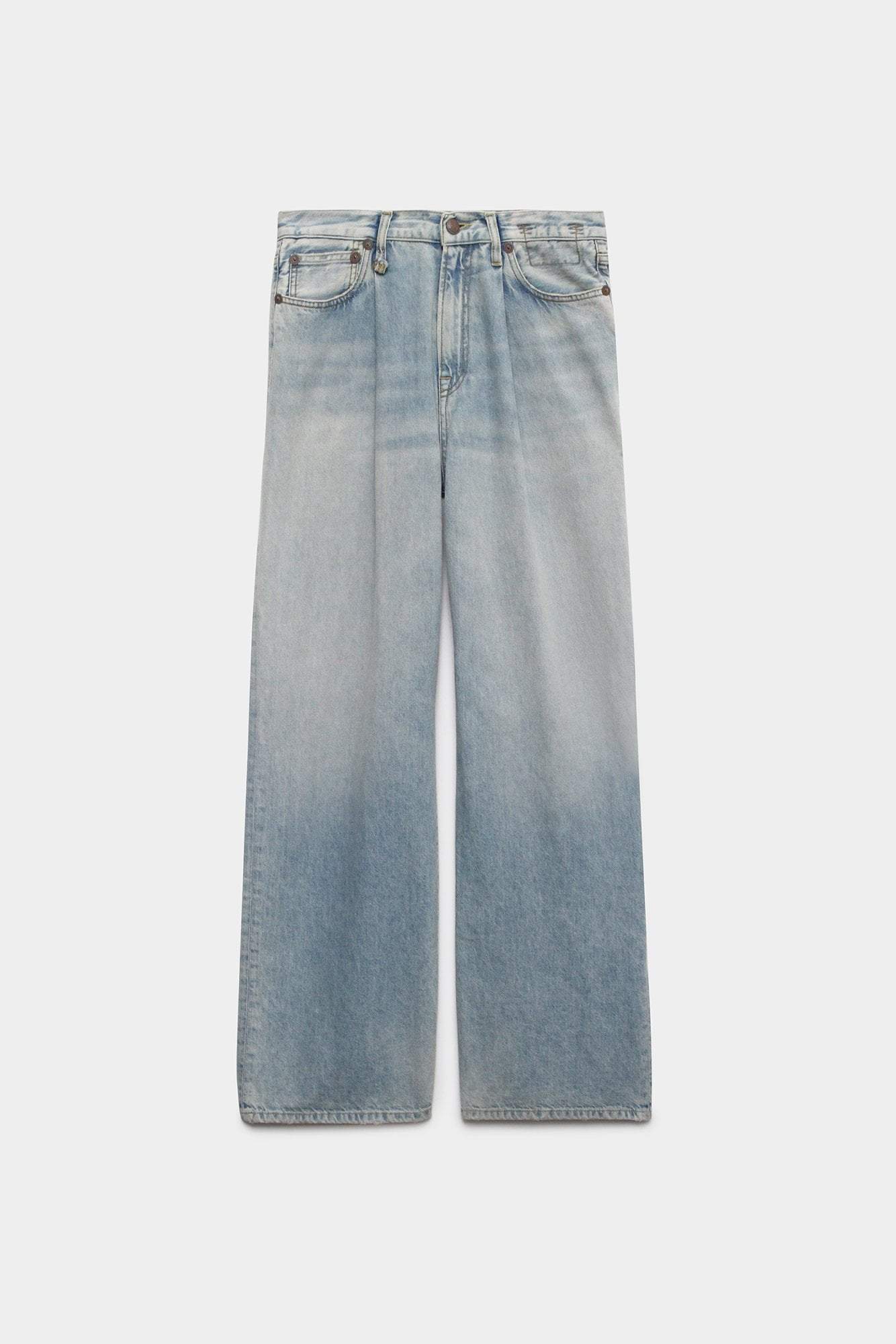 R-13 Damon Pleated Wide Leg Jean