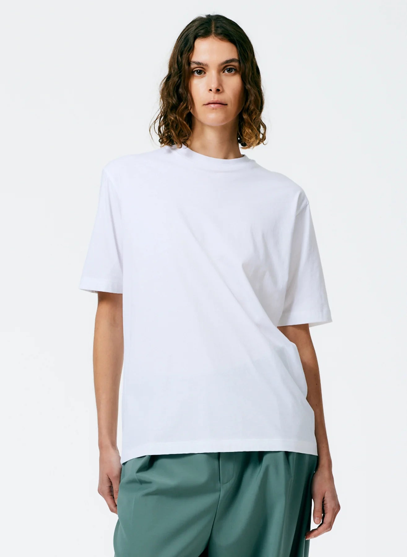 Tibi Tshirt Program Mock Neck Unisex T