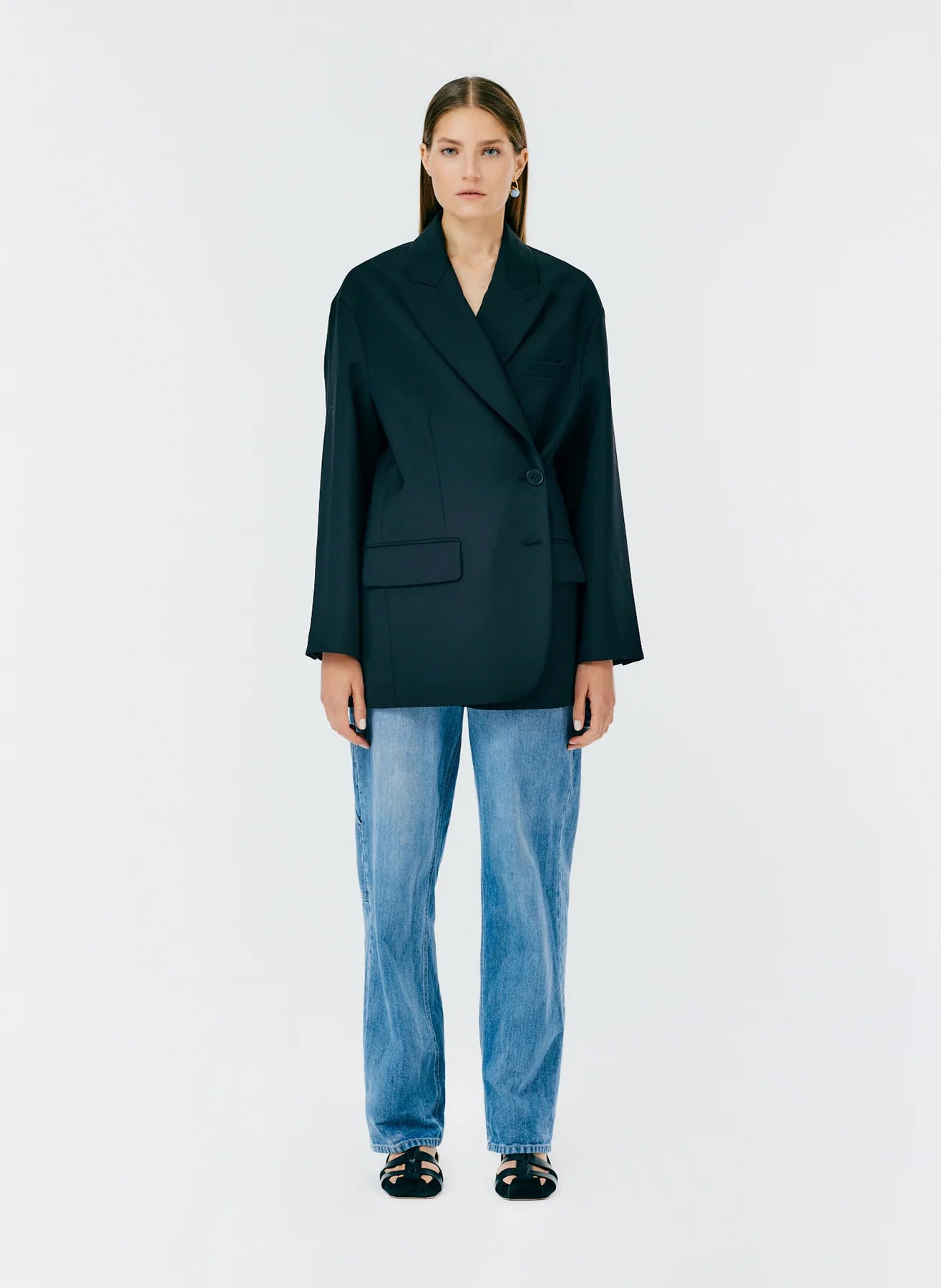 Blazer Liam de lana tropical Tibi