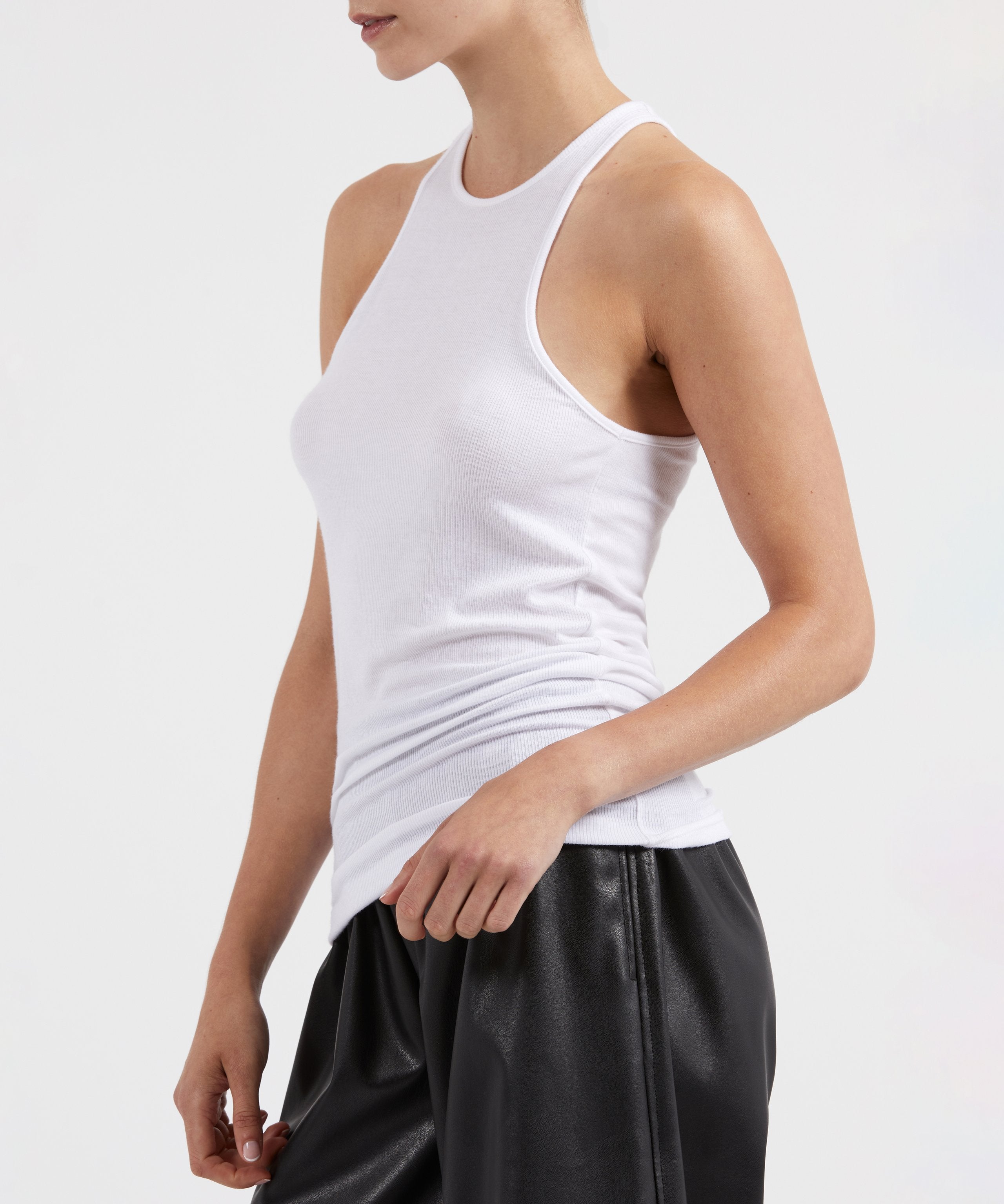 ATM Modal Rib Reverse Racer Tank