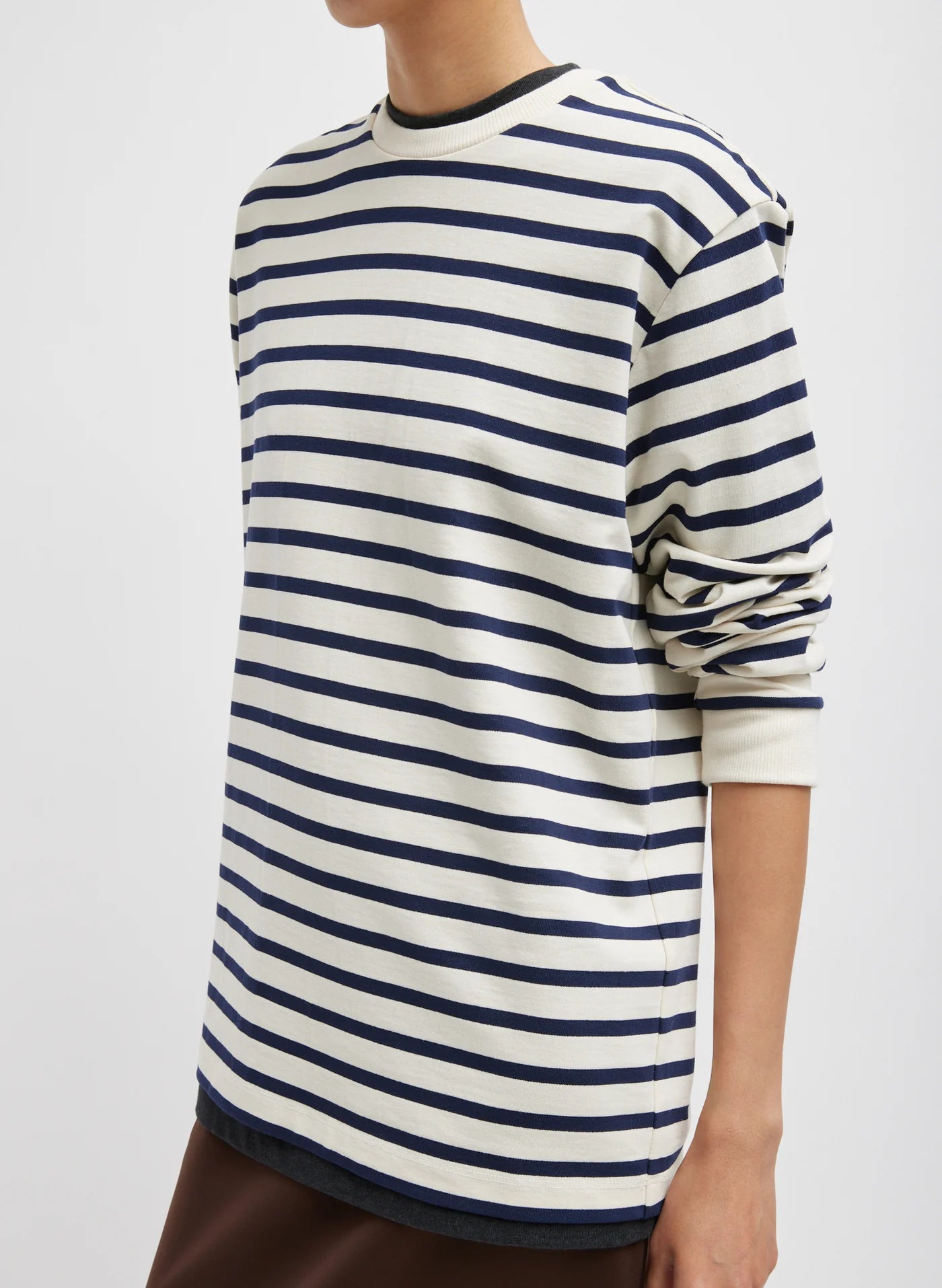 Tibi Striped Perfect Unisex Long Sleeve T-Shirt