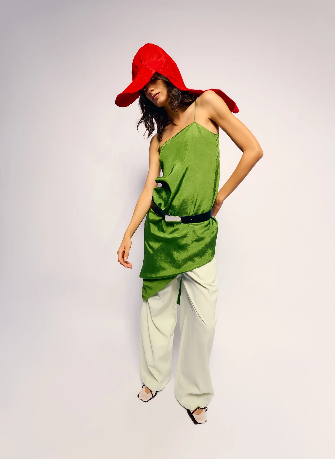 Pantalón Marit de traje drapeado Tibi