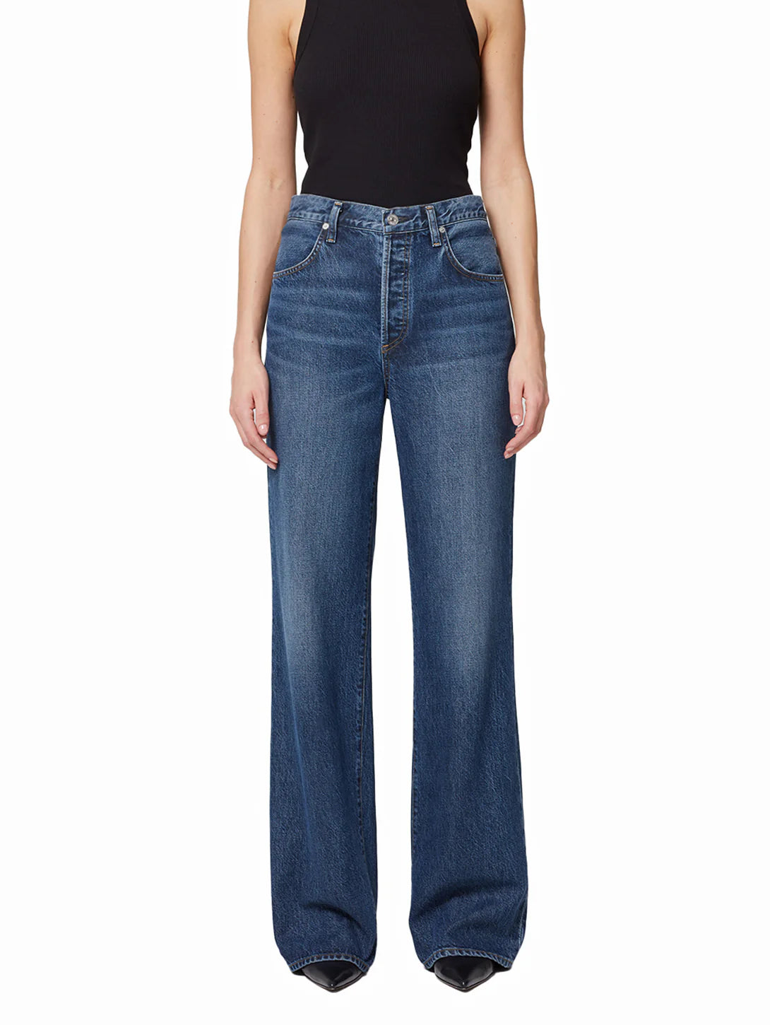 Citizens of Humanity Annina 33" High Rise Wide Jeans