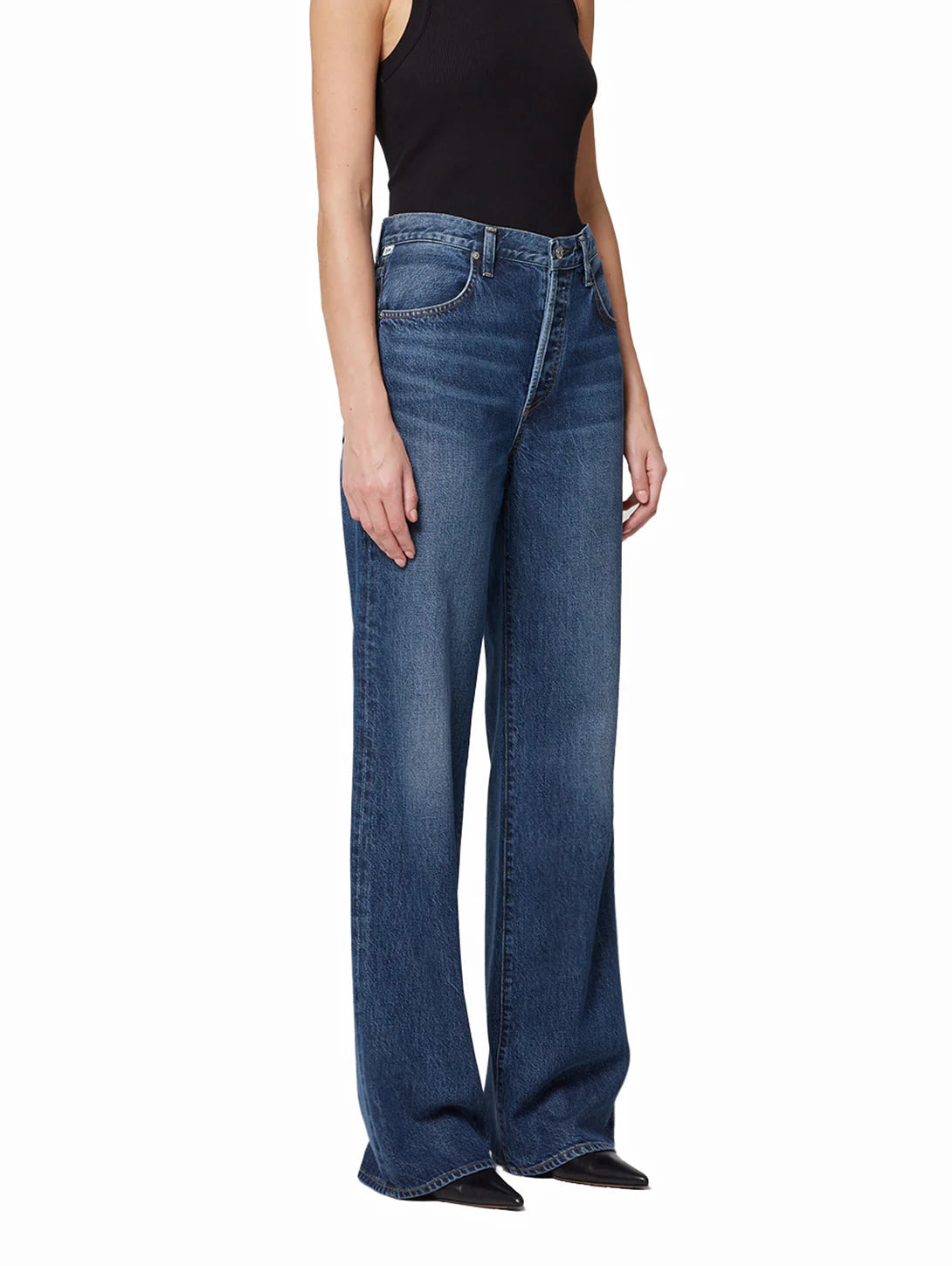 Citizens of Humanity Annina 33" High Rise Wide Jeans