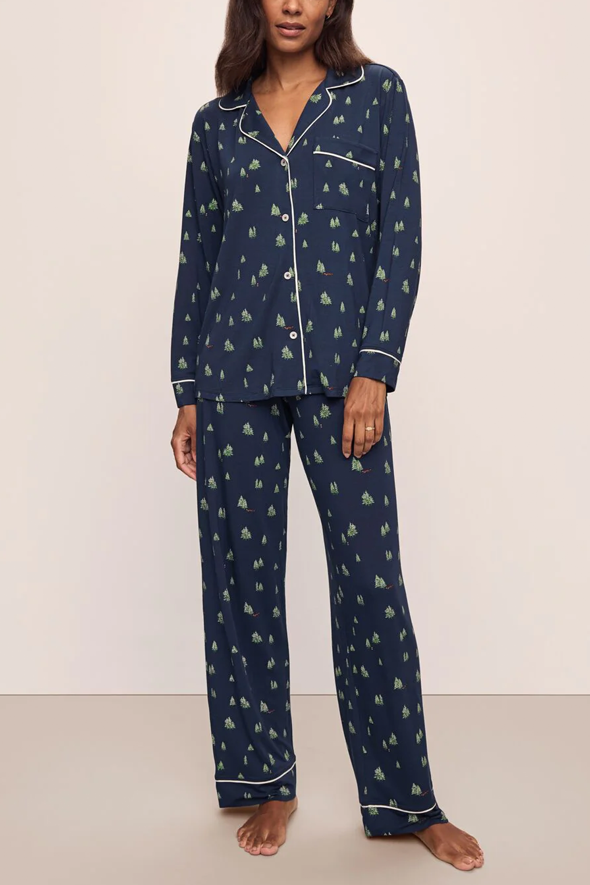 Eberjey Gisele Printed Long PJ Set