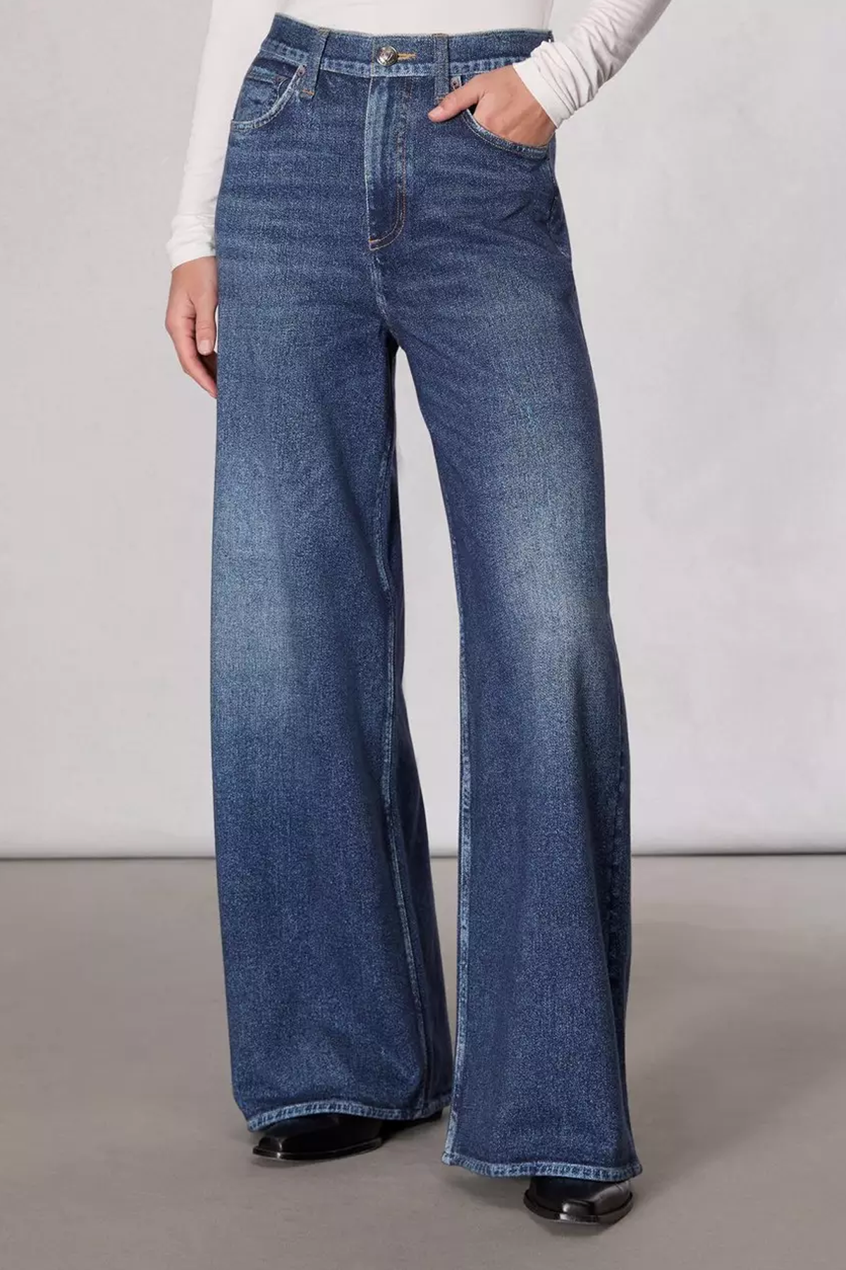 Rag & Bone Miramar Sofie High Rise Ankle Wide Leg Jeans