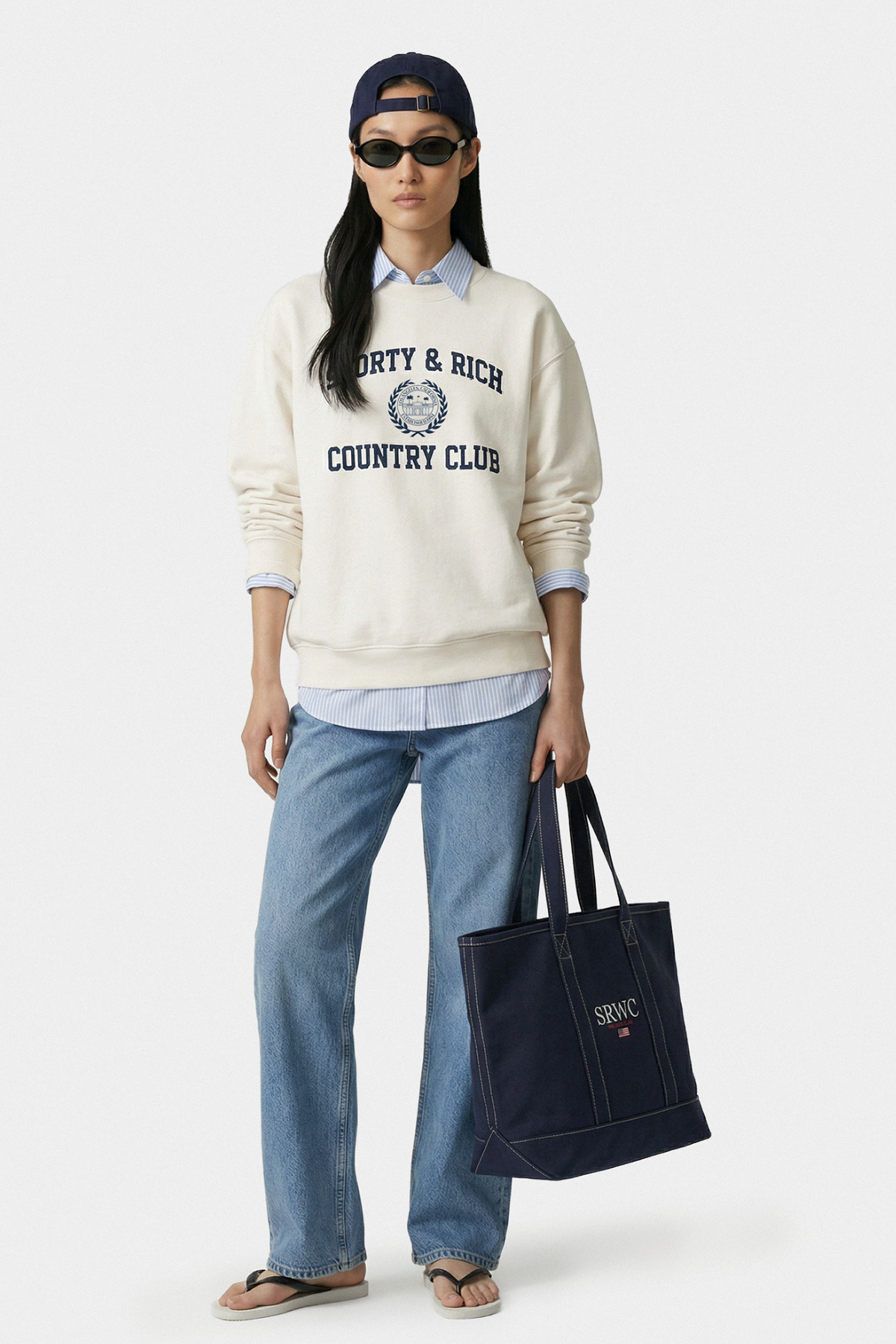 Sporty & Rich Varsity Crest Crewneck