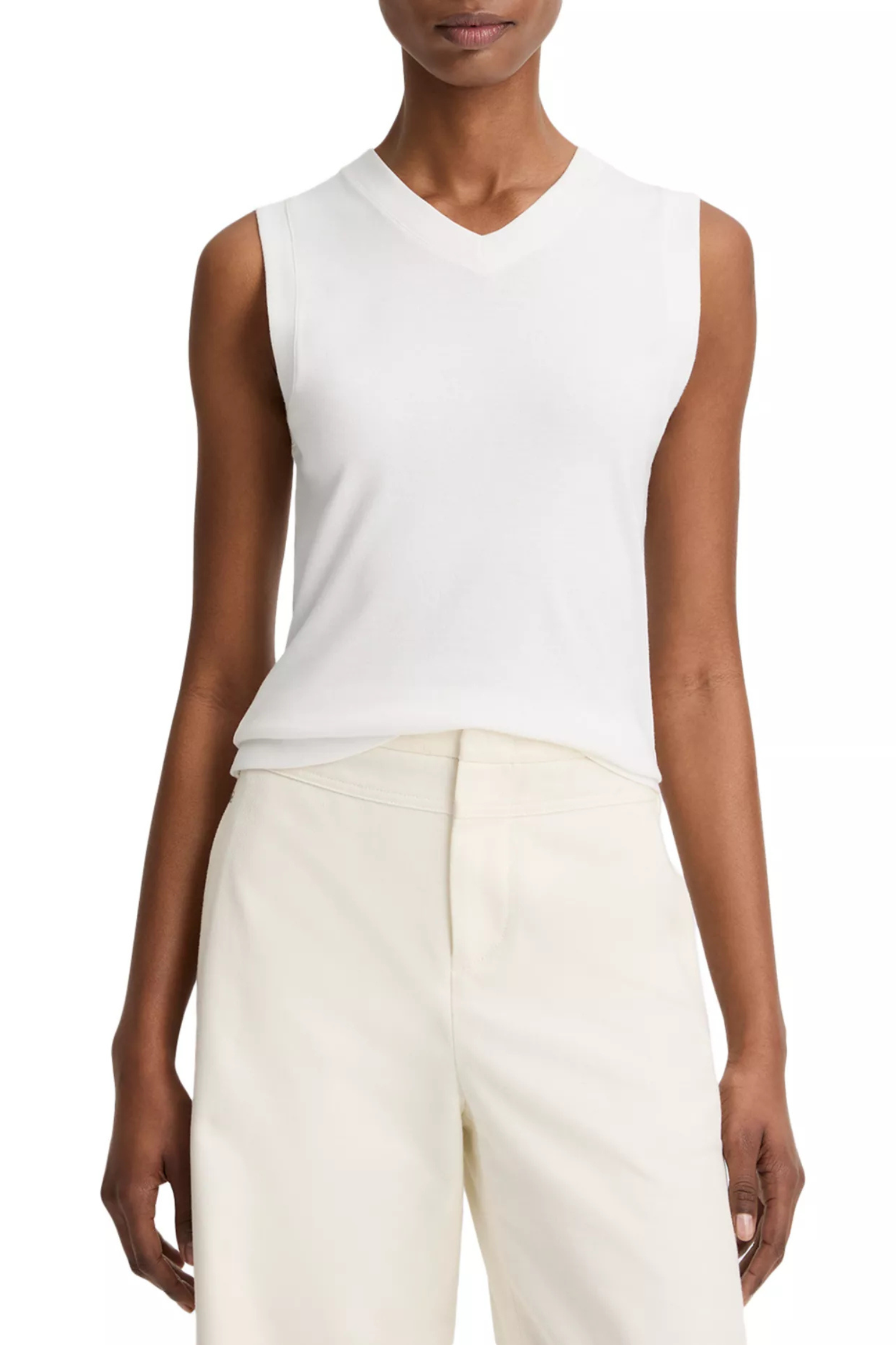 Vince High V-Neck Shell