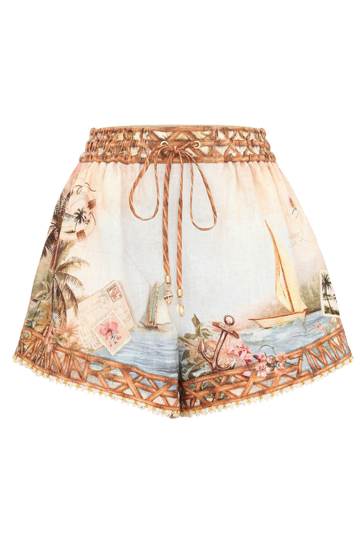 Zimmermann Mahon Board Short - Island Map Blue
