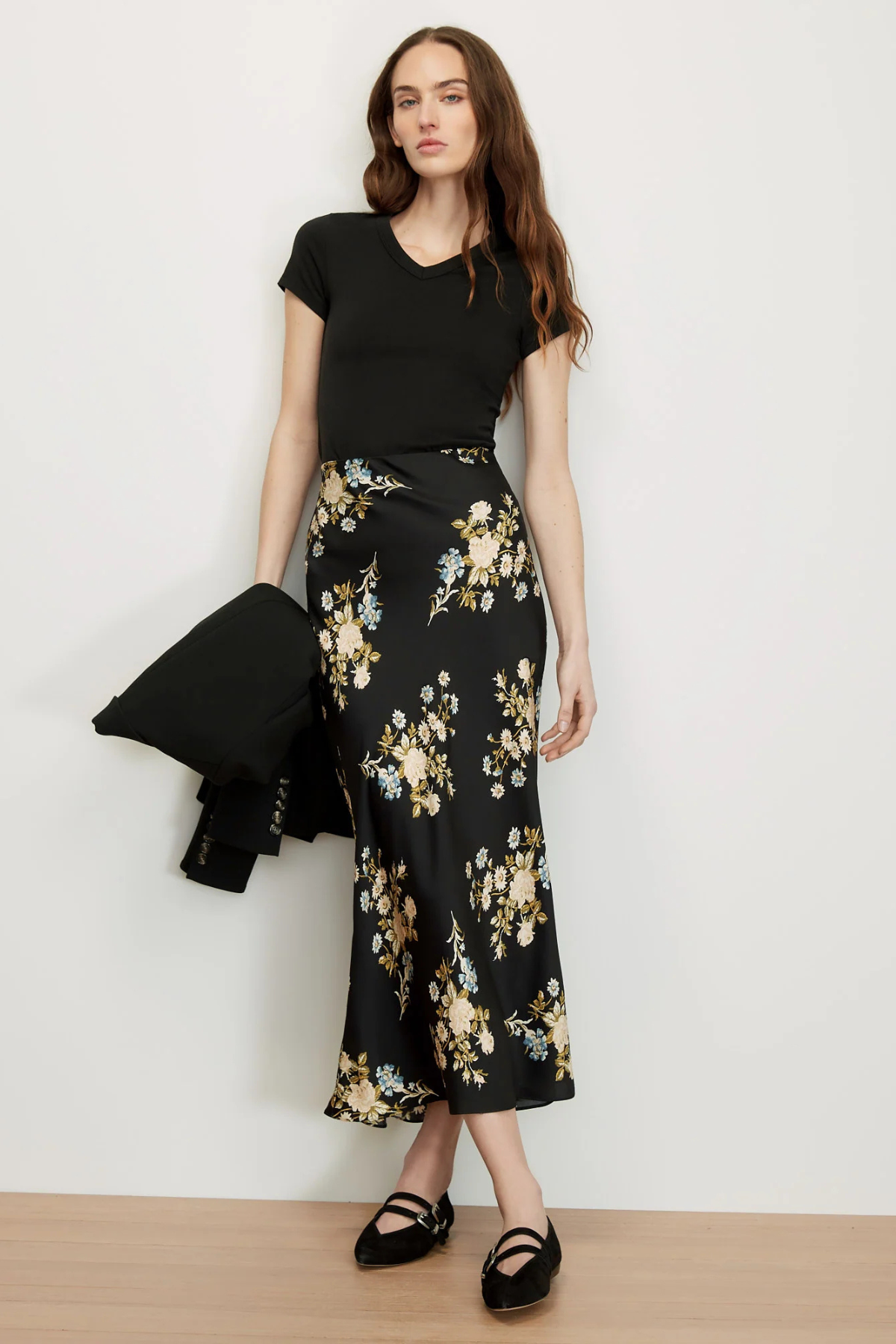 Veronica Beard Clover Skirt - Black Multi