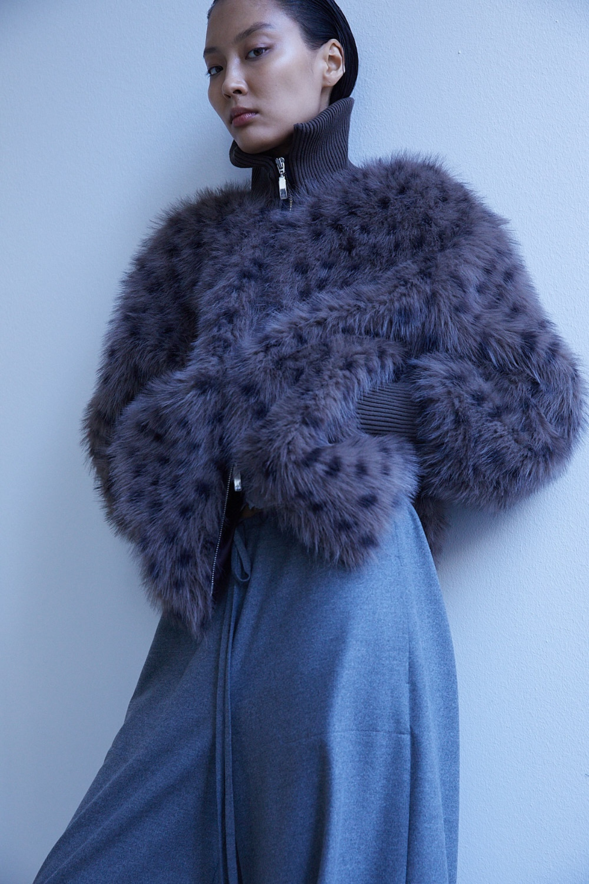 Uli Schneider Oci Fur Jacket - Toffee/ Black