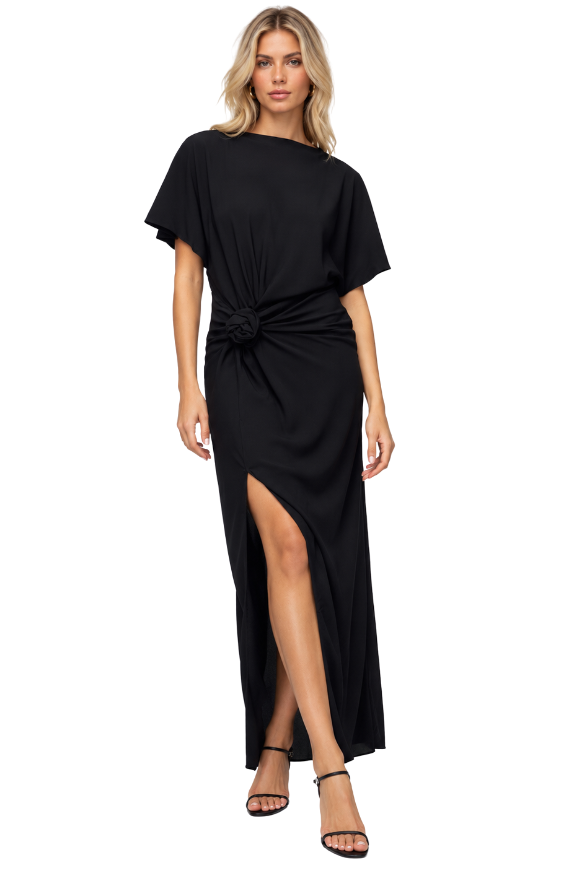 ROTATE Birger Christensen Maxi Slit Dress - Black