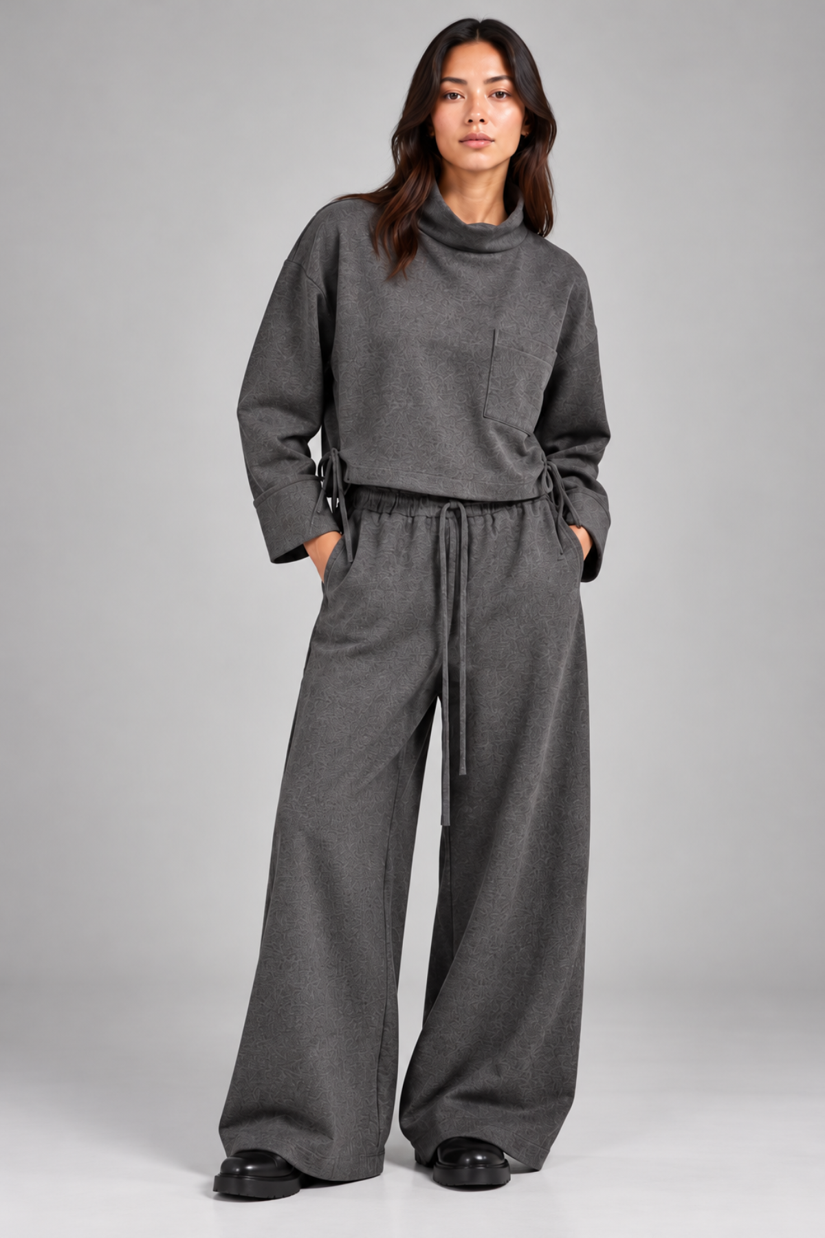 Uli Schneider Flannel Gabardine Slacks - Graphite Flannel