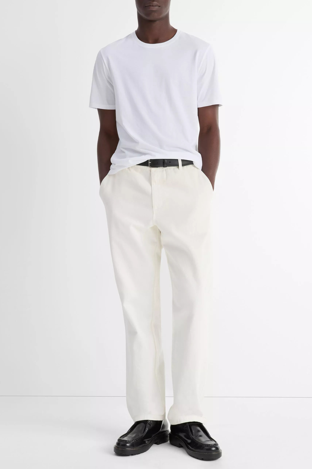Vince Men's Pima Cotton Crew Neck T-Shirt - Optic White
