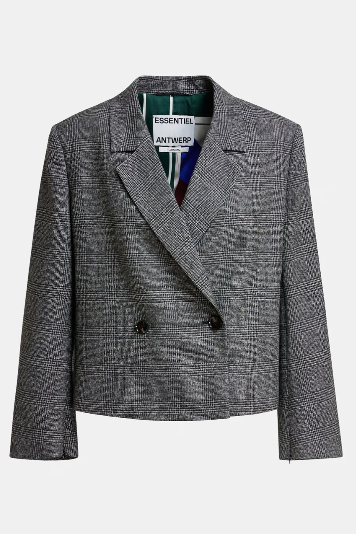Essentiel Antwerp Kiana Cropped Blazer - Charcoal Chic