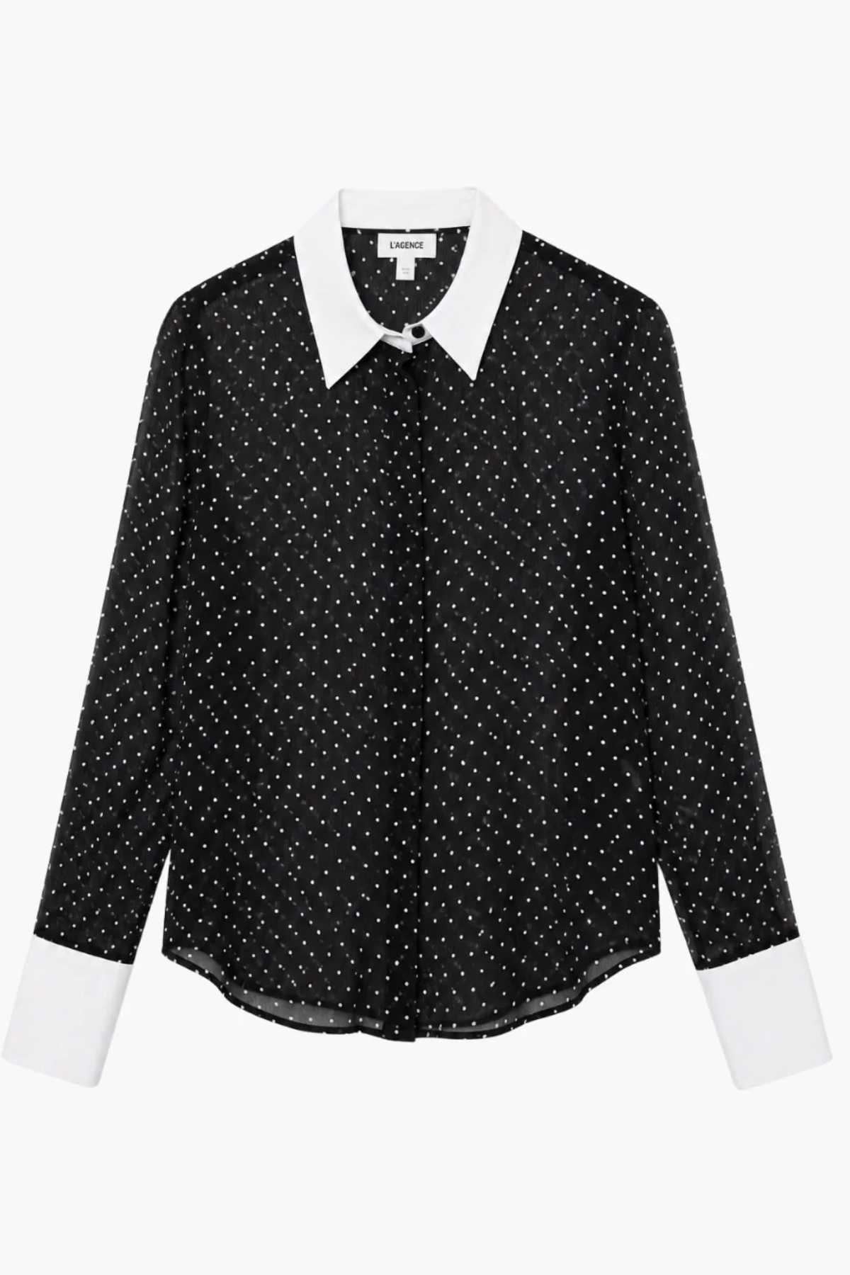 L’AGENCE Sona Blouse - Black/ White Polka Dot