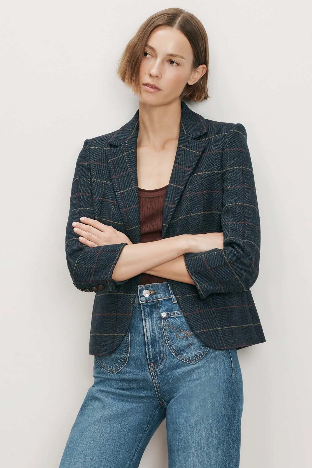 Veronica Beard Schoolboy Dickey Jacket - Teal Multi