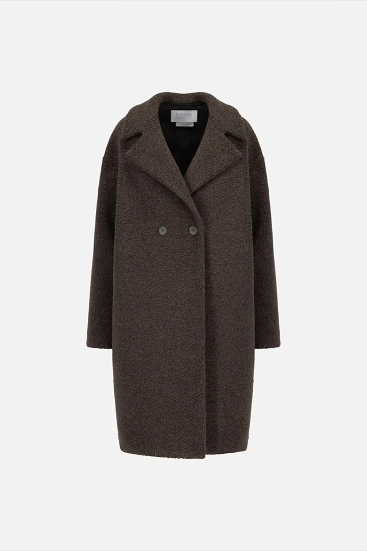 Chaqueta cruzada con capucha de Harris Wharf en bouclé 
