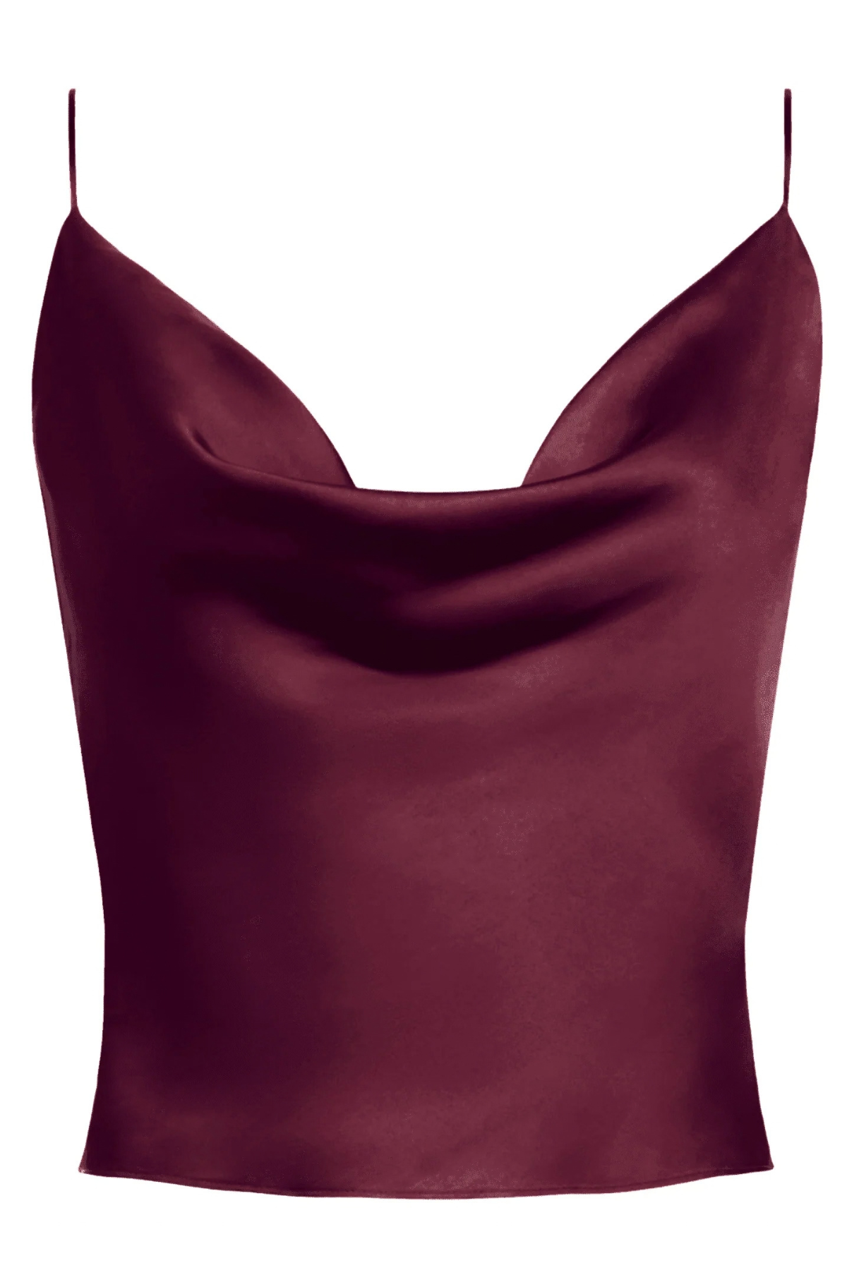 L’AGENCE Calista Satin Camisole - Merlot Red