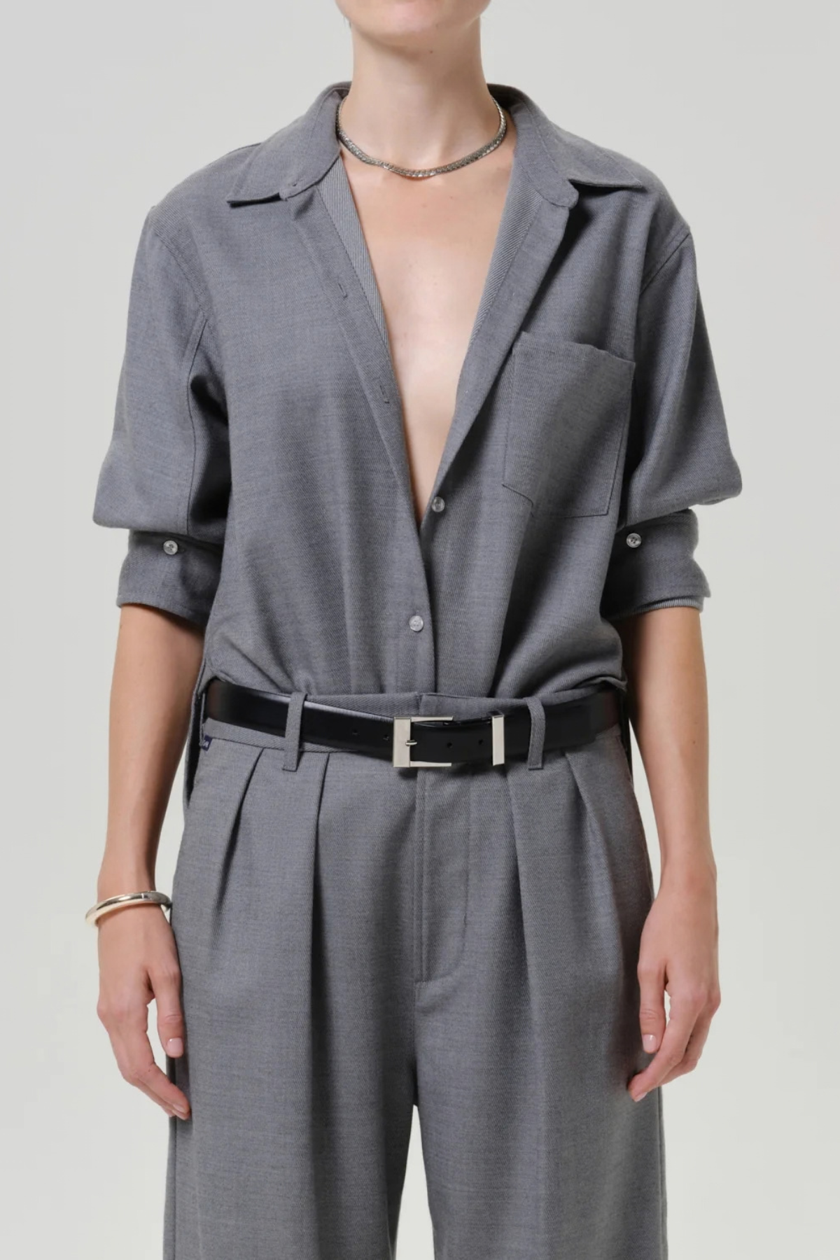 Citizens of Humanity Kayla Shrunken Shirt - Gris