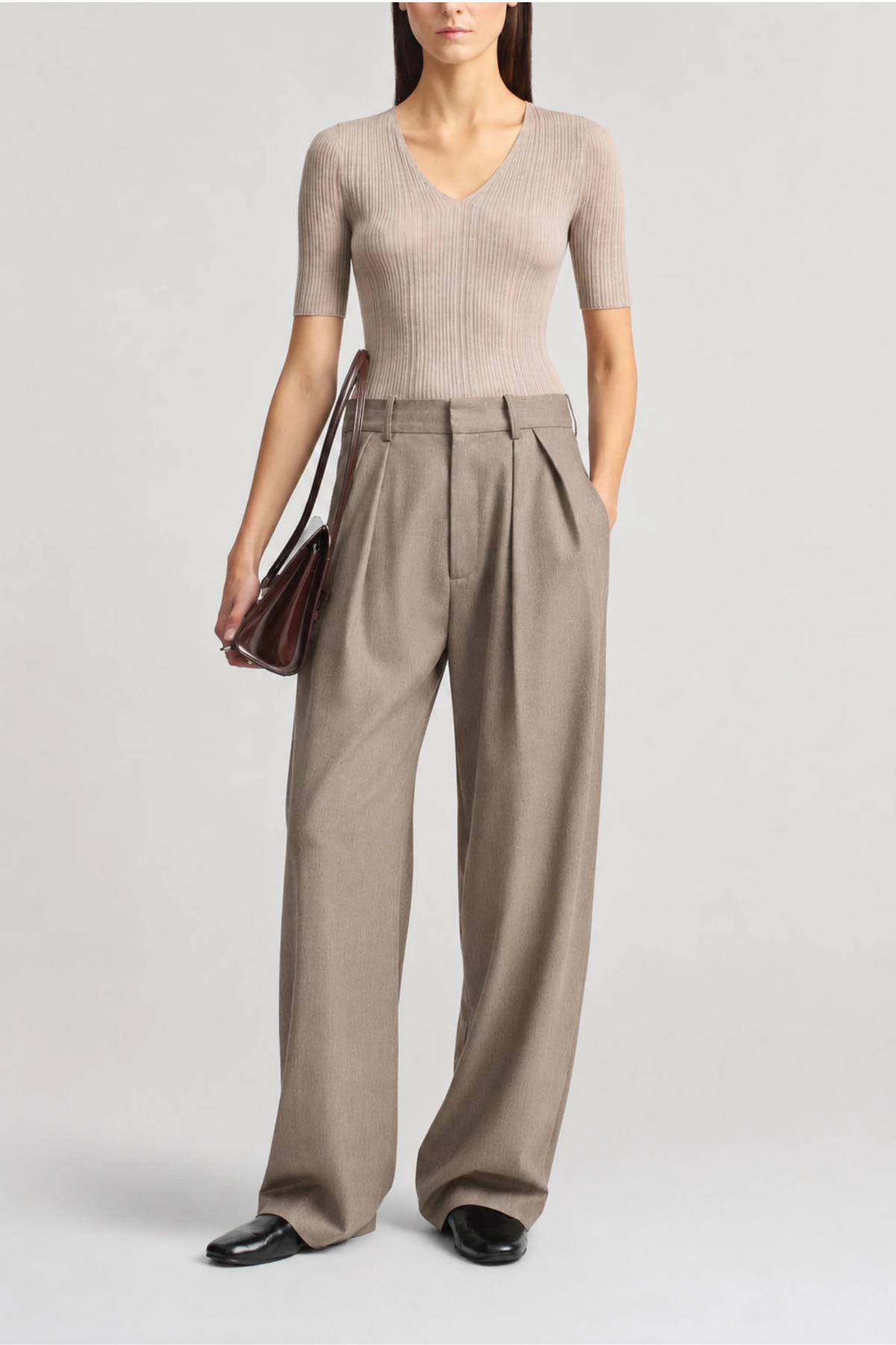 Kallmeyer Joel Pleated Trouser - Mocha