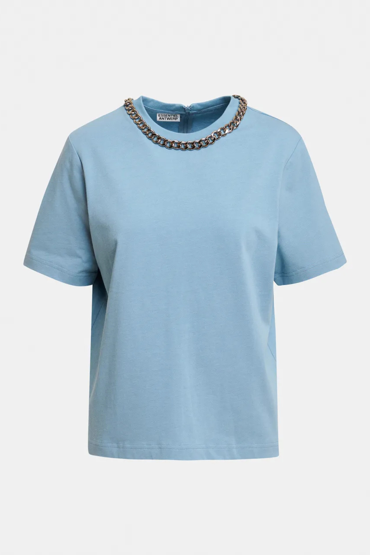 Essentiel Antwerp Klaim T-Shirt With Chain - Azure Affair