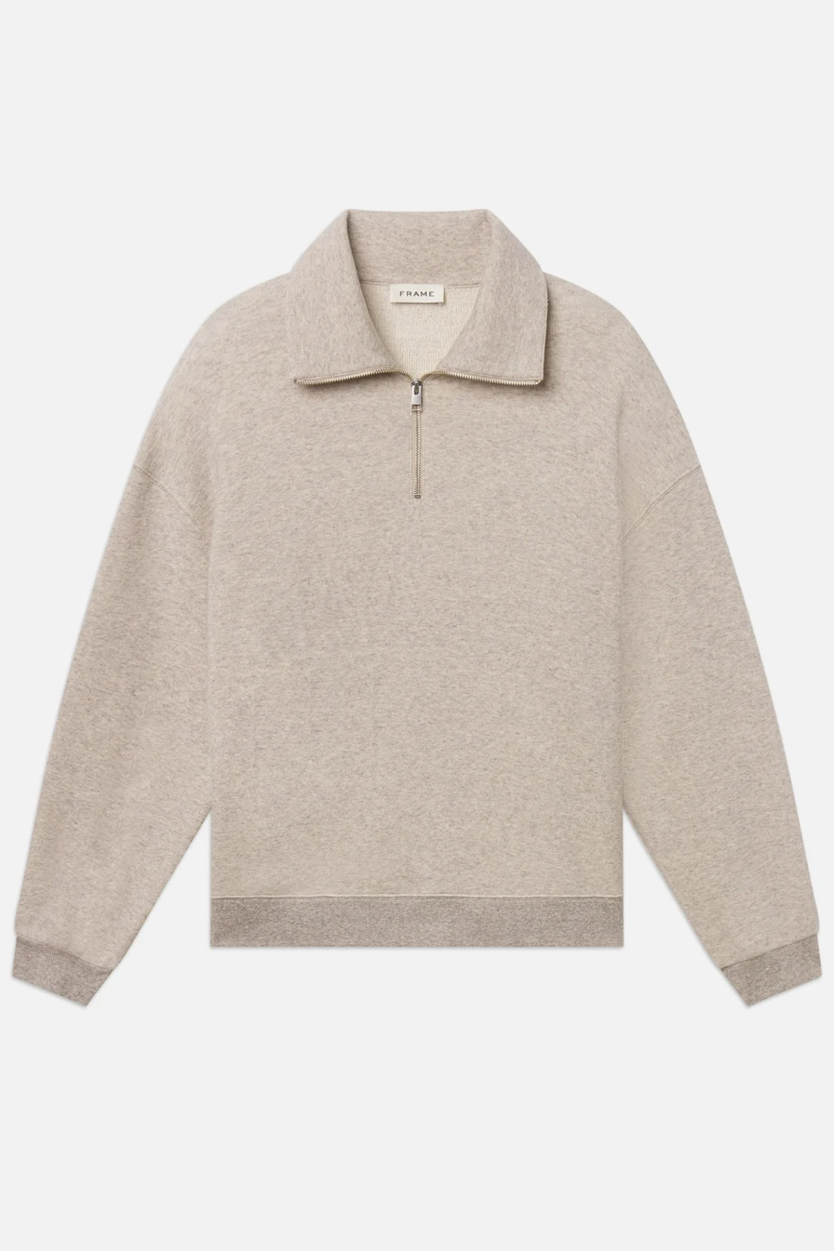Frame Men's Relaxed Zip Up Sweatshirt - Heather Grey