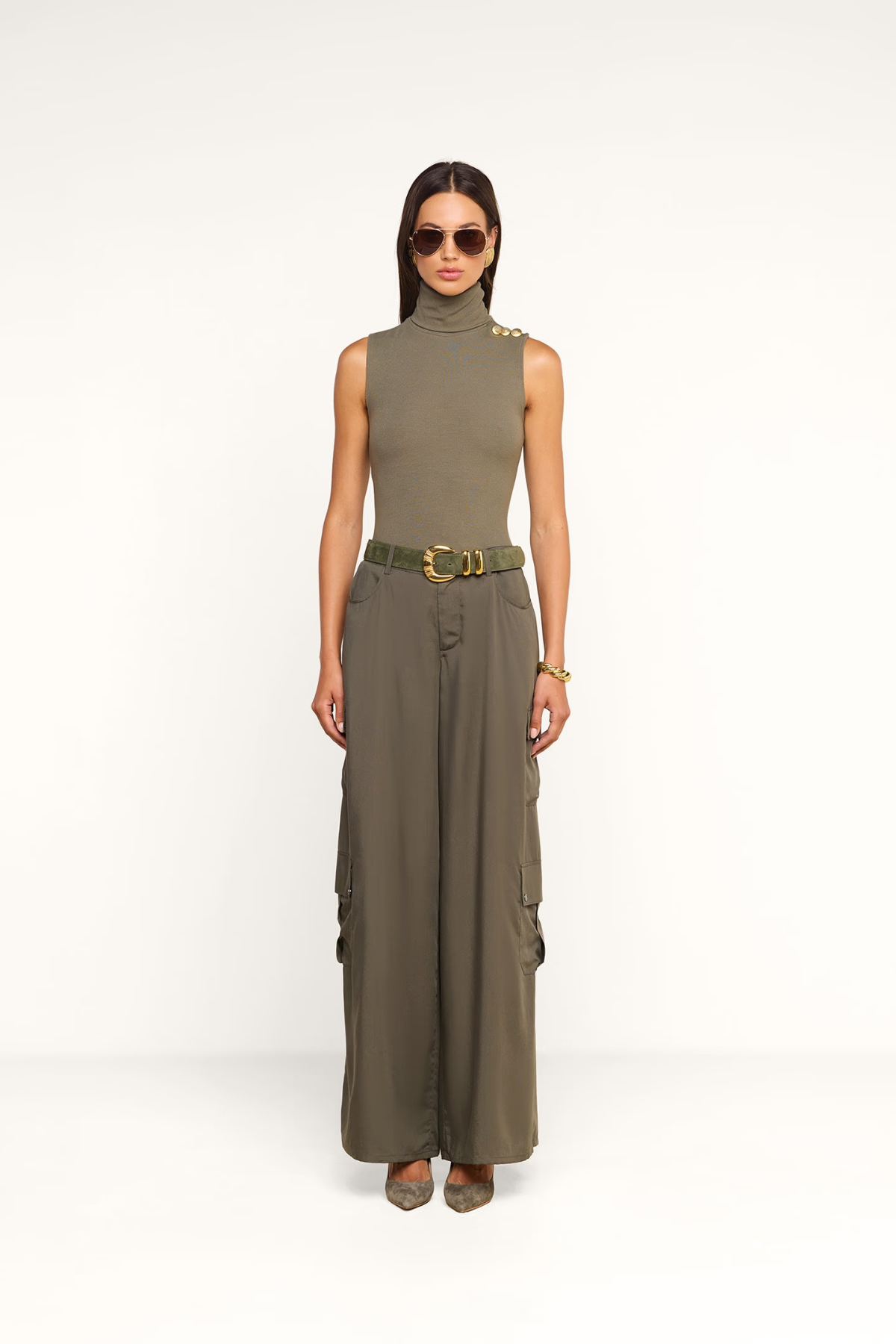 L’AGENCE Isolde Cargo Pant - Ash Olive