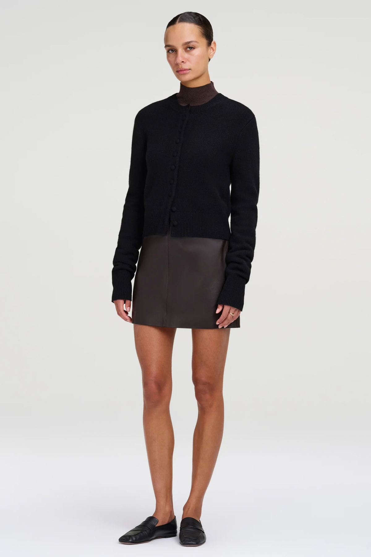 A.L.C. Mara Skirt - Deepest Brown