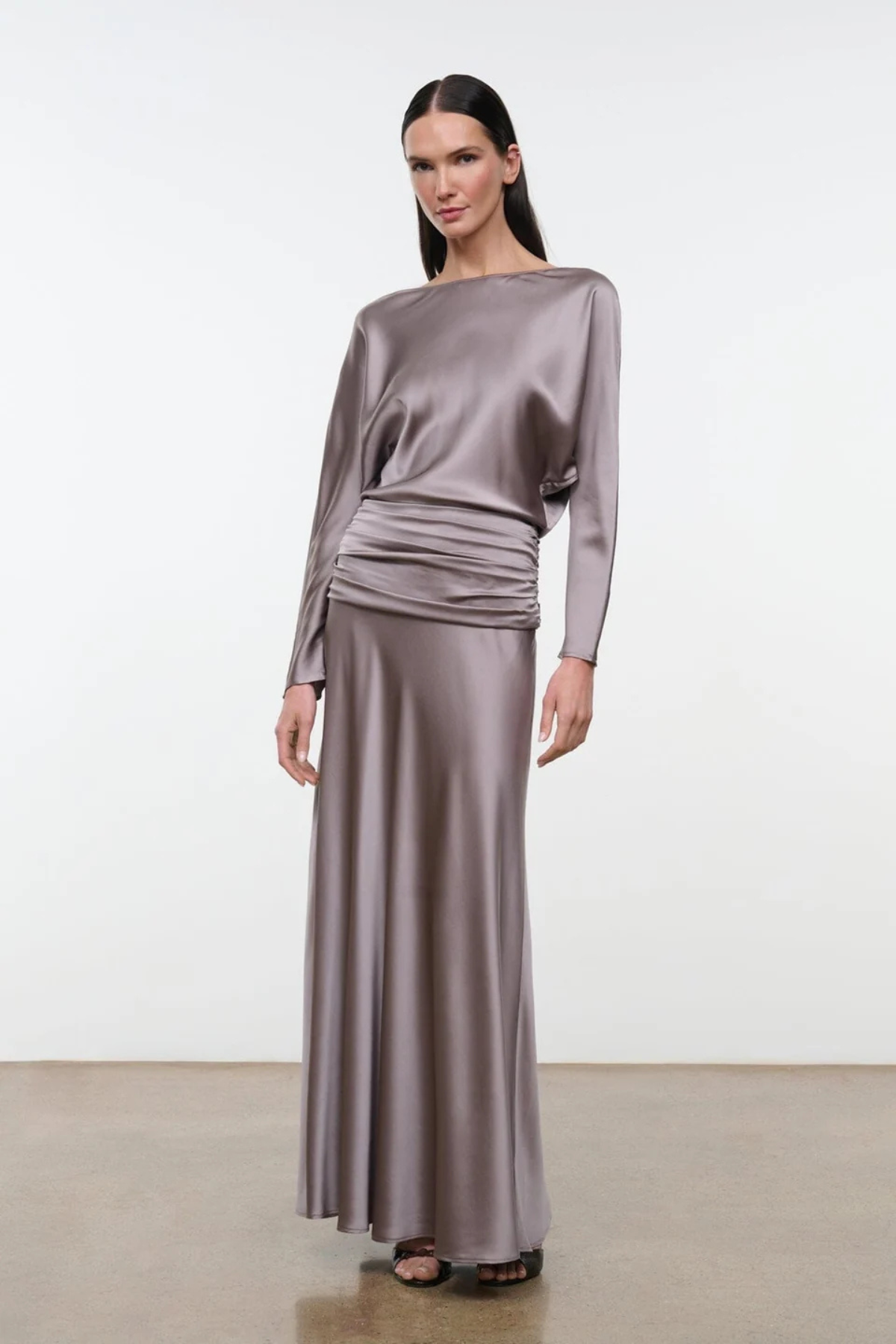 Staud Freda Silk Dress - Zinc