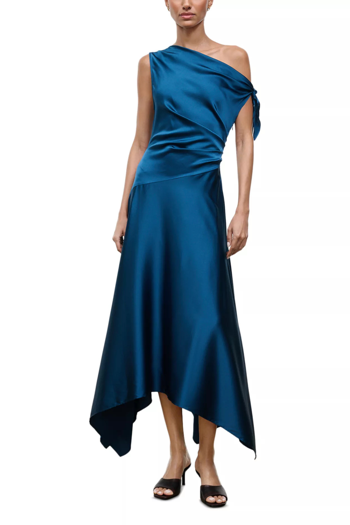 Staud Portia Silk Dress - Harbor