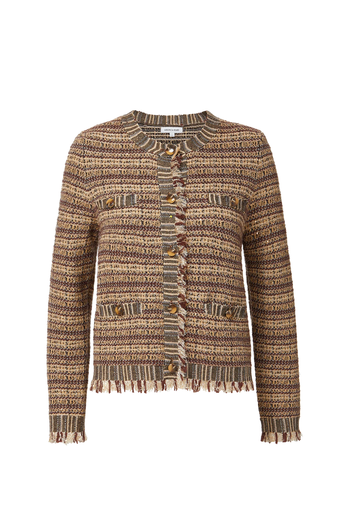 Veronica Beard Sariyah Knit Jacket - Burgundy Multi