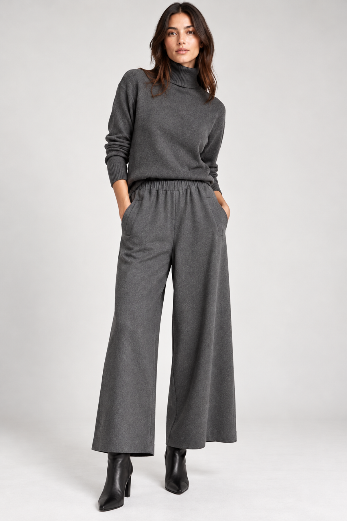 Uli Schneider Flannel Gabardine Pants - Cropped Graphite Flannel
