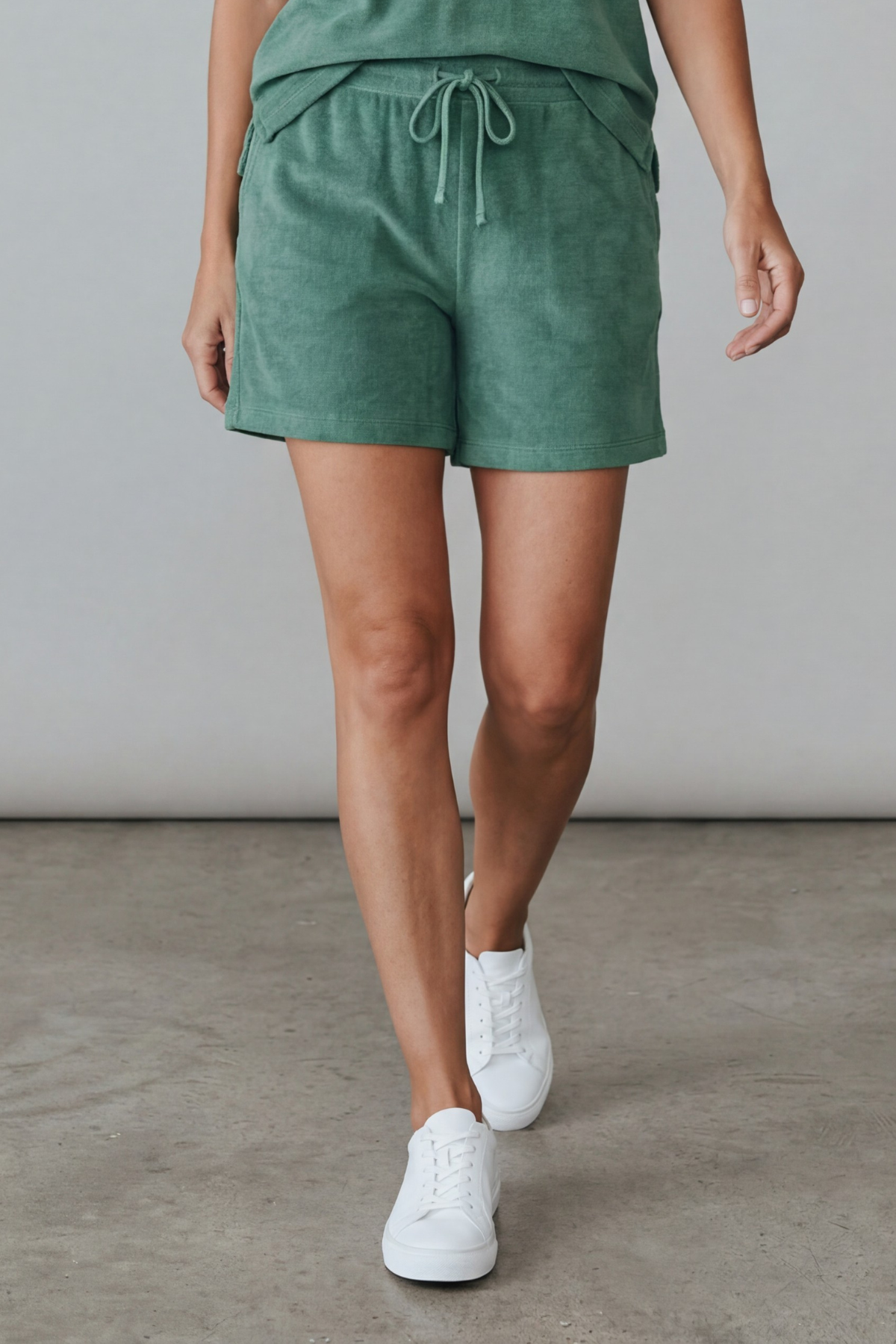 Majestic Filatures Organic Cotton Terry Drawstring Short - Agave